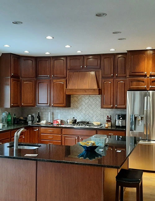 painting contractor Fairfield, CT before and after photo cabinetsB4